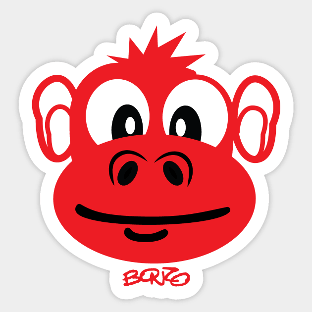 Monkey 5 Sticker by BonzoTee